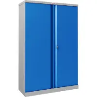 Phoenix SCL1491GBK - Stahlschrank - Schlüsselschloss - Grau / Blau - 91,5 x 37,0 x 140,0 cm