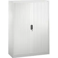 C+P Rollladenschrank Omnispace, 4 OH, abschließbar, B 1200 x T 420 x H 1660 mm, Stahl/Kunststoff, lichtgrau