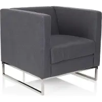 Hjh OFFICE BARBADOS | 1-Sitzer - Loungesessel Dunkelgrau