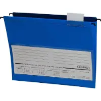 Eichner Hängemappen,für Formate bis DIN A4, Öffnung seitlich, PVC, blau, 10 Stück