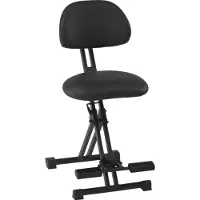MeyChair XXL-Stehhilfe AF-SR-Comfort-KL-AH, mit Aufstiegshilfe, höhenverstellbar, bis 250 kg, Kunstleder, schwarz
