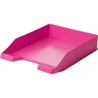 HAN Ablagekorb Klassik, für Format A4/C4, mit Beschriftungsfeld, stapelbar, B 255 x T 348 x H 65 mm, Kunststoff, pink, 10 Stück