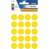 Herma Markierungspunkte Ø 19 mm, 100 Etiketten, permanent haftend, für Handbeschriftung, Packung mit 5 Bla