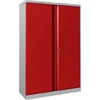 Phoenix SCL1491GRK - Stahlschrank - Schlüsselschloss - Grau / Rot - 91,5 x 37,0 x 140,0 cm