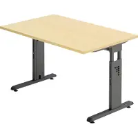 Hjh OFFICE PRO MEGA 12 G - 120 x 80 h?henverstellbar Ahorn/Graphit