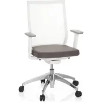 Hjh OFFICE ASPEN WHITE - Profi Bürostuhl Grau / Weiß