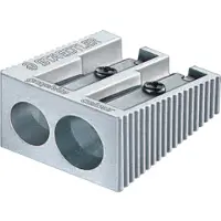 Staedtler 510 20 Metal Double-Hole Sharpener for Graphite and Coloured Pencils