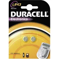 Duracell LR43 Alkaline Knopfzellen 1.5V - 2er Blister