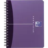 Oxford Power Spiralbuch OXFORD Office Urban Mix Format DIN A6, 90 Blatt kariert, weiß, EU ECO Label PEFC, farbsortierte Deckel, 10 Stück