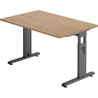 Hjh OFFICE PRO MEGA 12 G - 120 x 80 h?henverstellbar Nussbaum/Graphit