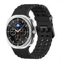 IMoshion Ocean Silikonarmband für Samsung Galaxy Watch 9 (40/44mm) / Watch 8 (40/44mm) / Classic (46mm) - Schwarz