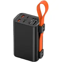 Leotec LEPOW100W30K, 30000 mAh, Lithium-Ion (Li-Ion), Adaptive Fast Charging, 3,7 V, Schwarz