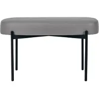 PaperFlow Sitzbank GAIA M GBOMC.01.14 grau Kunstleder 79,0 cm