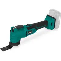 Vonroc Accu Multitool 20V - mit Schaber, Kreissägeblatt, Schleifblock und Schleifpapier - 6 Geschwindigkeiten: 7.000 - 19.000 U/min - Exkl. Akku und Ladegerät