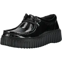 Clarks TORHILL BEE Damenschuhe - bequeme Schnür- Halbschuhe schwarz