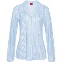 s.Oliver Red Label Pyjamaoberteil blau Gr. 36/38 für Damen. Mit V-Ausschnitt. Bequem. Nachhaltig.