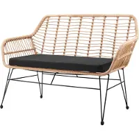 SalesFever Sitzbank Rattanoptik natur