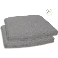GO-DE Sitzkissen "Selina", grau (hellgrau, unifarben), B:40cm H:5cm L:45cm, Polyester, Dekokissen_Sitzkissen_Kissenhüllen, Sitzkissen, 2er Set, 40x5x45 cm, wasserabweisend