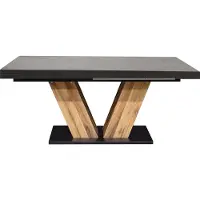 58 aufm Kessel Esstisch ausziehbar Elena 180x90x76 Plankeneiche/Graphit 13995-180
