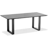 Niehoff - HPL-Gartentisch Noah - Aluminium 200 x 95 cm HPL Granit Profilkufe