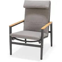 ScanCom Topaz Lounge Sessel Aluminium / Teak