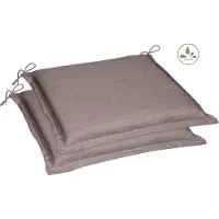 GO-DE Sitzkissen "Dora", grau (taupe), B:47cm H:5cm L:45cm, Polyester, Dekokissen_Sitzkissen_Kissenhüllen, Sitzkissen, 2er Set, 45x47 cm