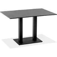 Niehoff - Quadratischer Bistrotisch - HPL HPL Granit Stahl Anthrazit 81 x 81 cm
