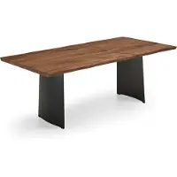 NIEHOFF SITZMÖBEL Tree-Top Tisch Hohlwangengestell Eisen Schwarz geölt Platte 40mm