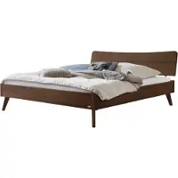 Hasena Lounge Designbett Caluso Nussbaum 140x210