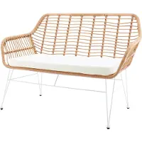 SalesFever Sitzbank Rattanoptik natur