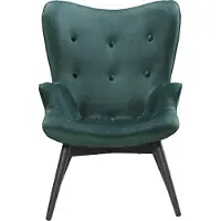 SalesFever Sessel "Komfortabler Relaxsessel zum Entspannen", grün, B:80cm H:92cm T:99cm, 100% Polyester, Sessel, Sessel, Zierknöpfe in der Rückenlehne