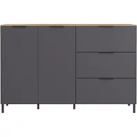 Germania Californa Sideboard Holzwerkstoff Grau/Braun