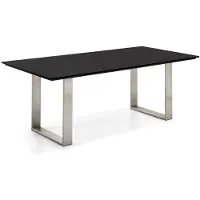 Niehoff - HPL-Gartentisch Noah - Edelstahl 220 x 95 cm HPL Granit Profilkufe