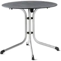 Sieger 5135-20 Klapptisch Polytec (HPL) Ø 85 cm Stahlgestell graphit / Tischplatte Polytec (HPL) Schiefer anthrazit