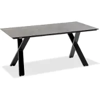 Niehoff Noah Tisch Aluminium X-Gestell Anthrazit/HPL