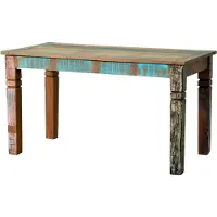 SIT Möbel Esstisch aus recyceltem Altholz | bunt lackiert | B 140 x T 70 x H 76 cm | 09114-98 | Serie RIVERBOAT