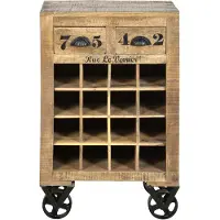 SIT Möbel RUSTIC Wein-Kommode lackiertes Mangoholz mit starken Gebrauchsspuren Natur Antik