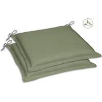 GO-DE Sitzkissen "Dora", grün, B:47cm H:5cm L:45cm, Polyester, Dekokissen_Sitzkissen_Kissenhüllen, Sitzkissen, 2er Set, 45x47 cm
