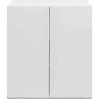 CALICOSY - Stauraummöbel mit 2 Türen und 2 Einlegeböden innen, Weiß, 76 cm – ORSA