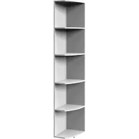 Wimex Multiraumkonzept Abschlussregal Weiß Holzwerkstoff 38x30x185 cm