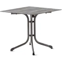 Sieger 5130-31 Klapptisch Polytec (HPL) 80x80 cm Stahlgestell eisengrau / Tischplatte Polytec (HPL) Beton hell