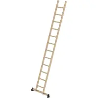 MUNK Günzburger Steigtechnik MUNK Holz-Anlegeleiter mit nivello-Traverse 12 Sprossen