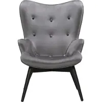 SalesFever Sessel "Komfortabler Relaxsessel zum Entspannen", grau, B:80cm H:92cm T:99cm, 100% Polyester, Sessel, Sessel, Zierknöpfe in der Rückenlehne
