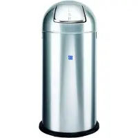 Alco Abfalleimer 37x84 cm (ØxH) 52l Stahlblech silber 1 Sortierfach