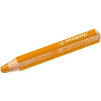 Stabilo Buntstift, Wasserfarbe & Wachsmalkreide - woody 3 in 1 - 5er Pack - gelborange