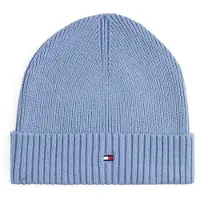 Tommy Hilfiger Strickmütze "TH FLAG PIMA COTTON BEANIE" Beanie mit Logostickerei, mit Kaschmiranteil Unisex