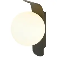 SLV Schwarze Wandleuchte Sun Kugel