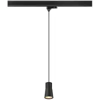 SLV PURI 2.0 Cone, 3 Pendelleuchte, GU10, Pendellänge 200cm, 1x max. 6W, schwarz 1008278