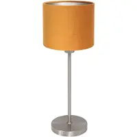 Steinhauer Tischlampe Noor, alu / grau / zink, für Wohn- / Esszimmer, Metall, Tischlampe