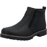 Rieker Winterstiefelette , Herren, Gr. 41, Schurwolle, schwarz, Glattleder, unifarben, Basic, Schuhe Winterstiefelette, Winterboots, Outdoorstiefelette mit riekerTEX-Membran, Topseller